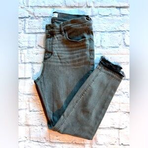 LOFT High Waist Skinny ankle, Gray